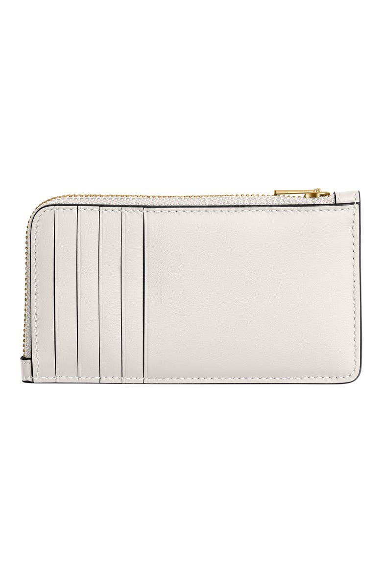 New York Refined Leather Card Case, Alternate, color, CHALK