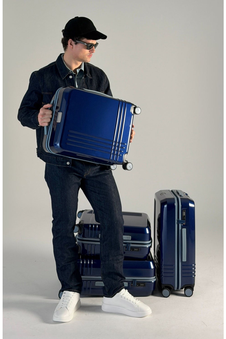 Expandable Carry-On, Alternate, color, Navy Gloss / Slate