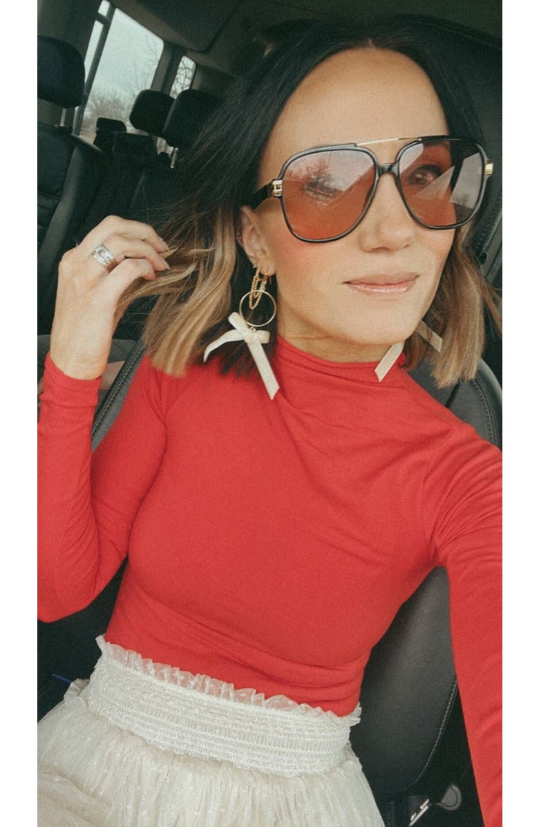 Nickel & Suede Claras Statement Earrings, Alternate, color, Cream