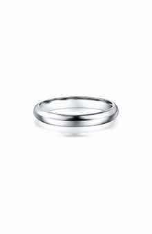 BEST SILVER Sterling Silver Dome Band Ring