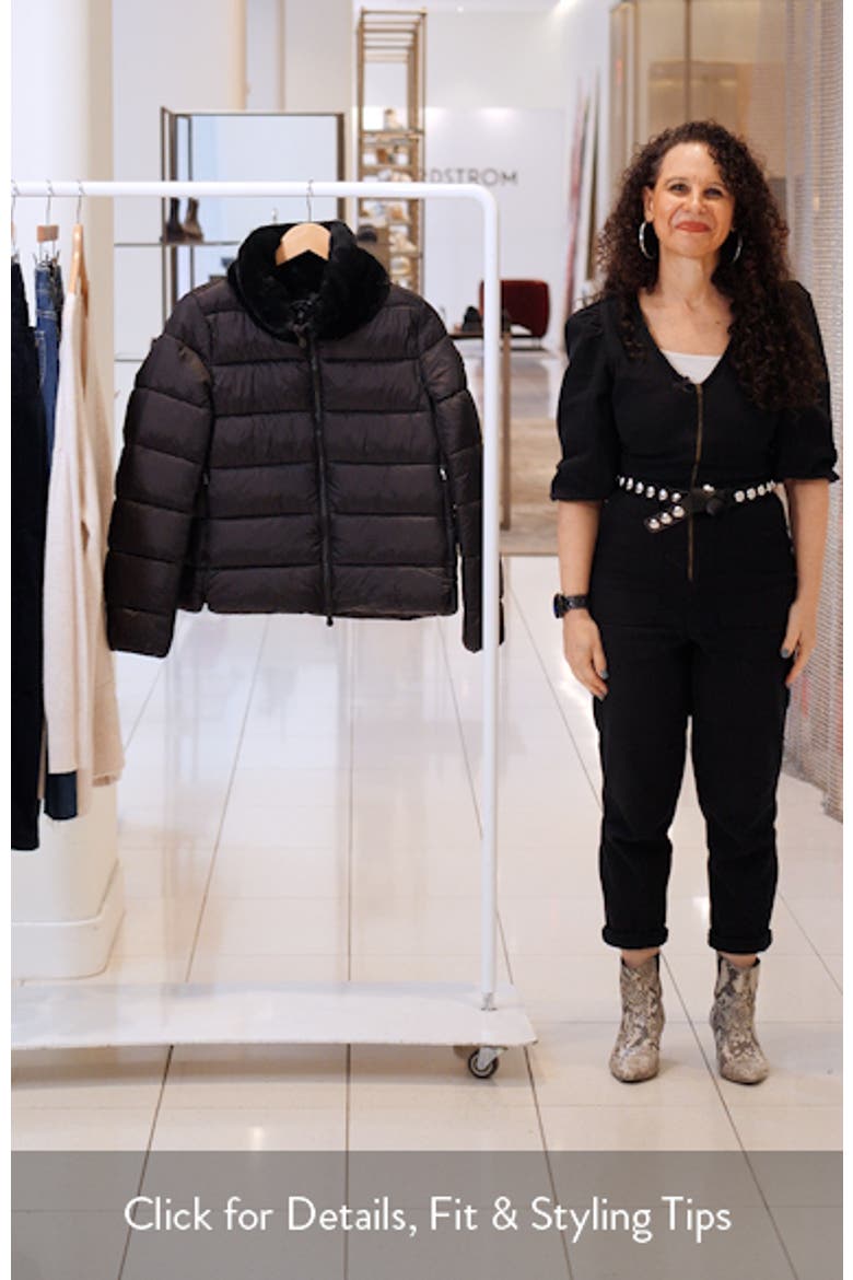 Mei Faux Fur Collar Waterproof Quilted Jacket video
