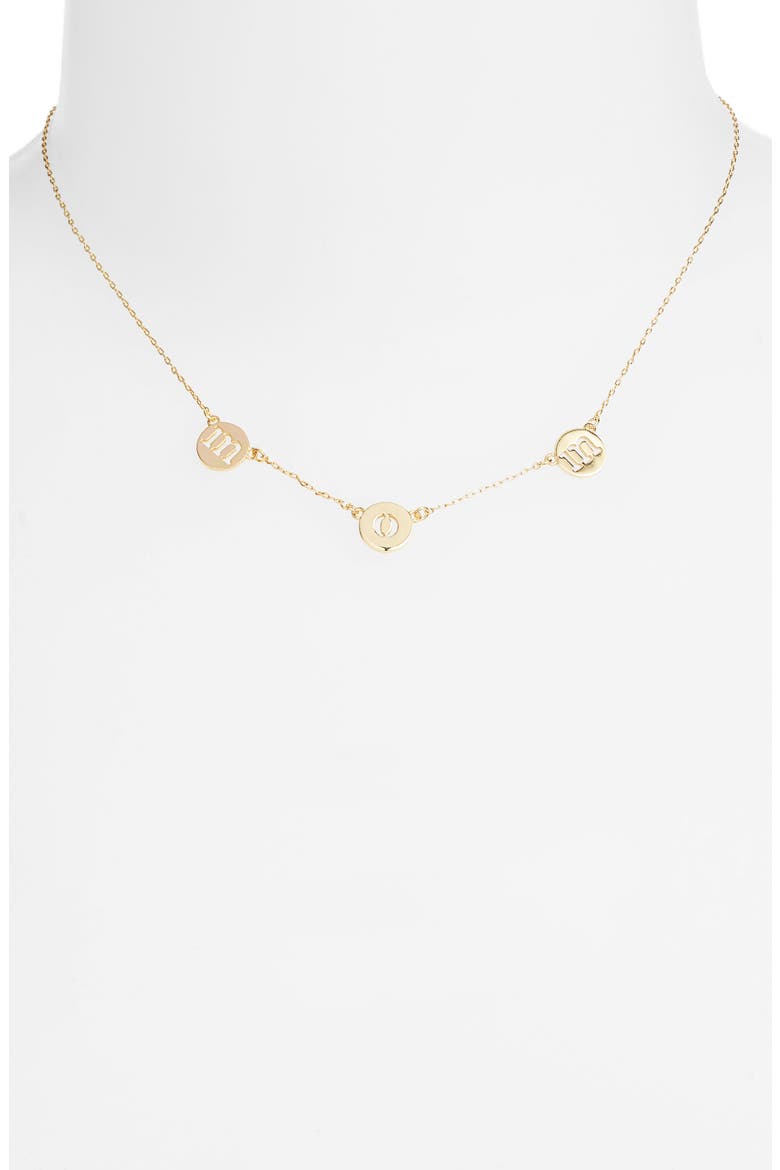 mom pendant necklace, Alternate, color, CLEAR/ GOLD