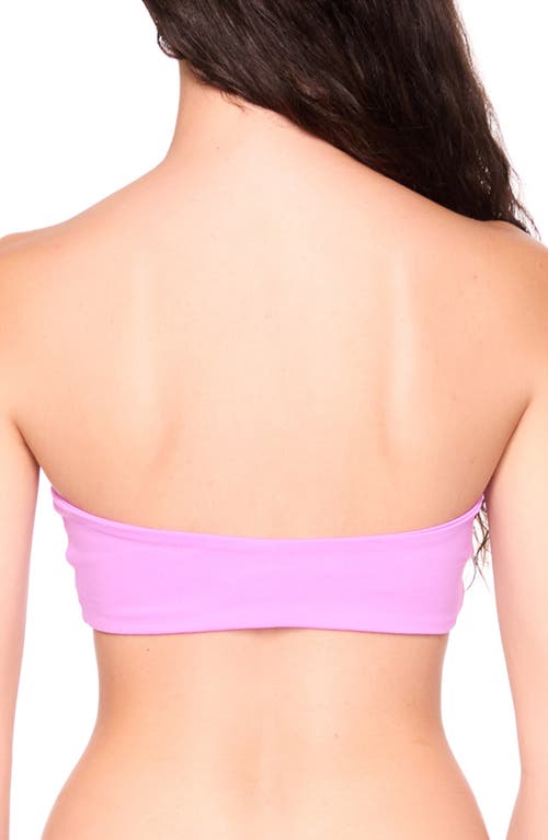 Susana Monaco Bandeau Bikini Top With Removable Bow In Pink