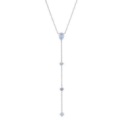 Anna Zuckerman Lovers Only Lariat In Platinum