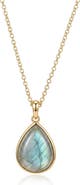 st. Moran 14k Gold Plated Labradorite Pendant Necklace