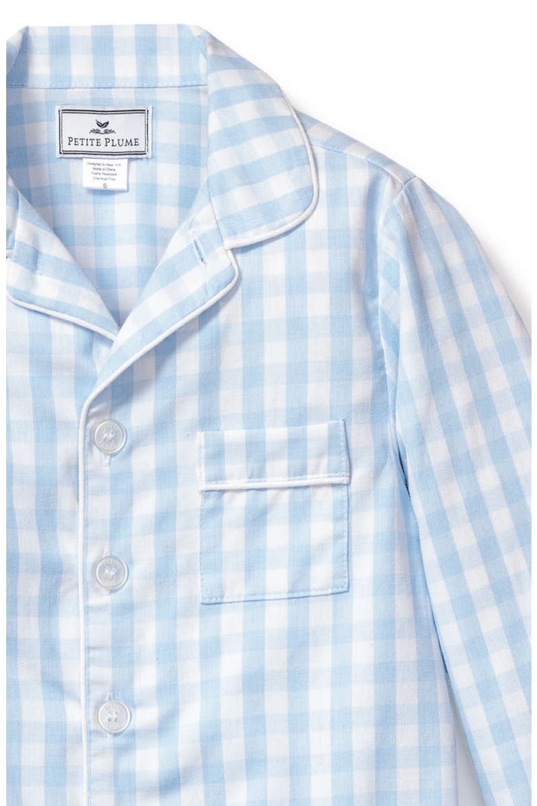Gingham Two-Piece Pajamas, Alternate, color, BLUE