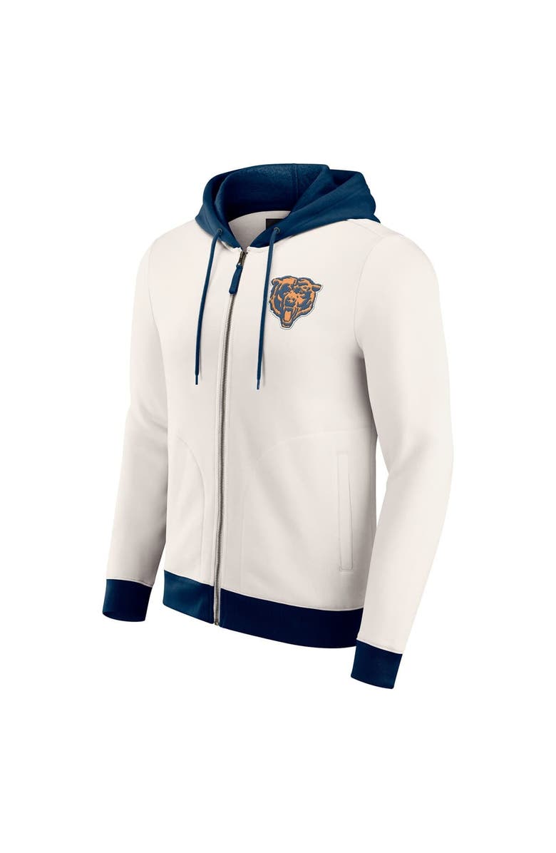 Darius Rucker Collection by Fanatics Men's Darius Rucker Collection by Fanatics Cream Chicago Bears Distressed Graphics Full-Zip Hoodie, Alternate, color, Cream