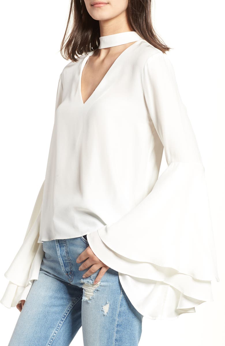 KENDALL + KYLIE Bell Sleeve Top, Main, color,