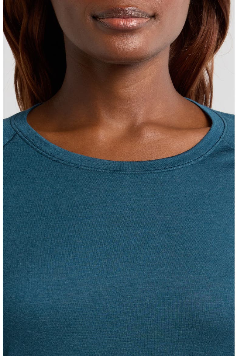 Classic All-Season Merino Wool Blend Base Layer Long Sleeve Top, Alternate, color, TWILIGHT BLUE