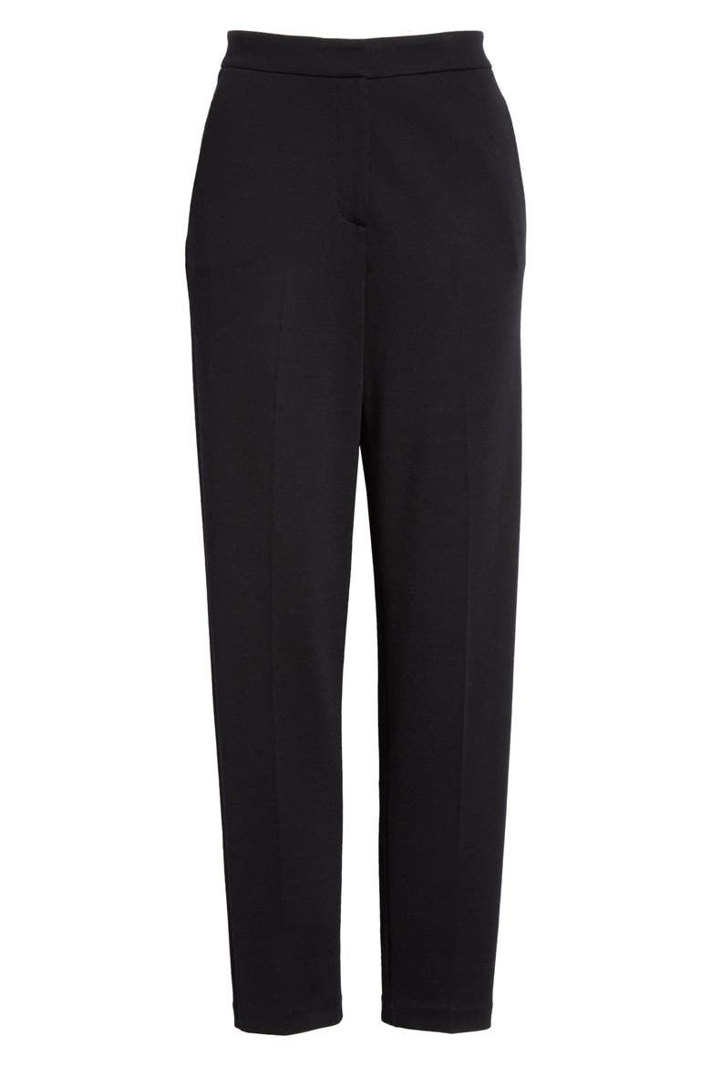 Slim Milano Knit Ankle Pants, Alternate, color, CAVIAR