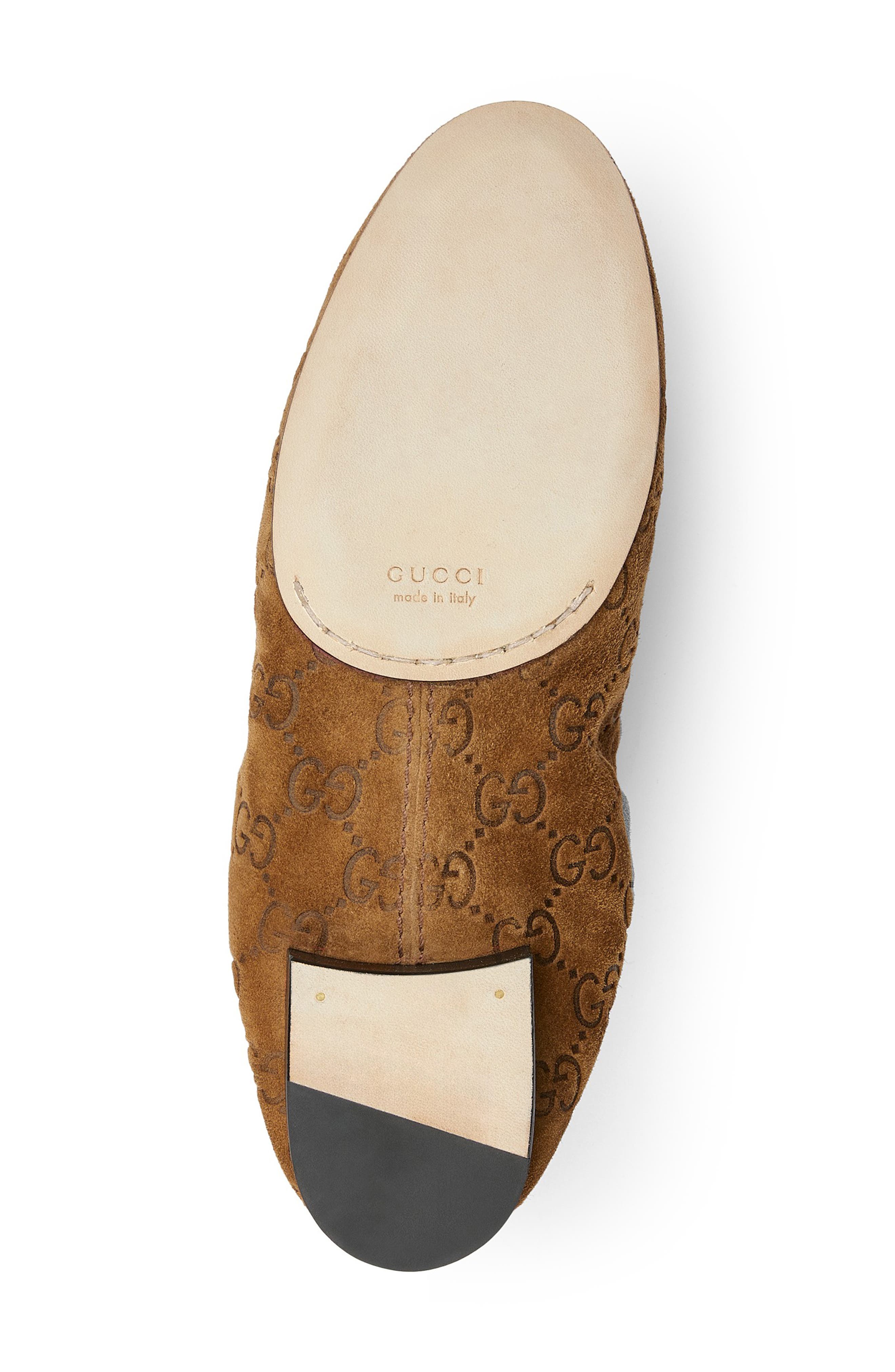 Gucci Jordaan GG Motif Bit Loafer, Alternate, color, Brown
