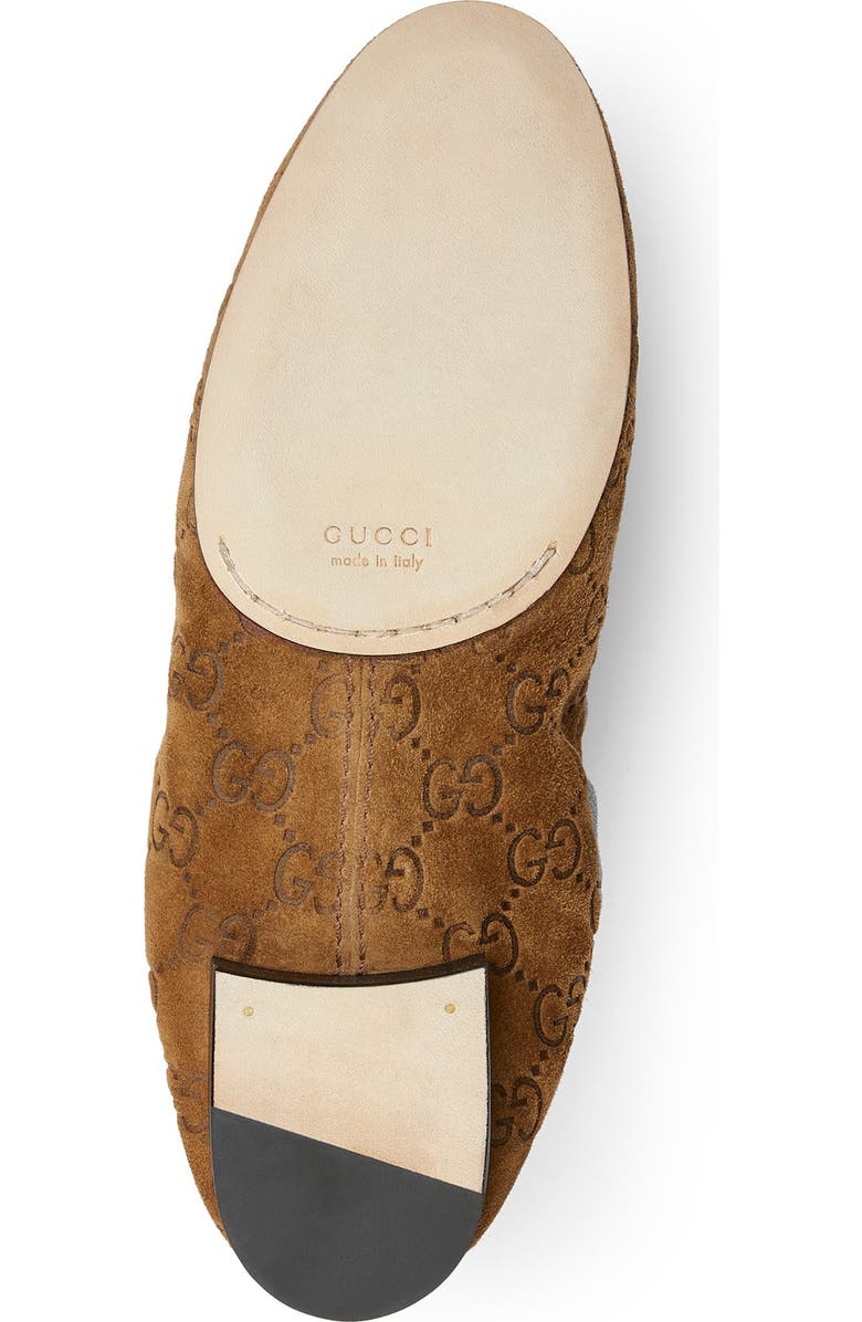 Gucci Jordaan GG Motif Bit Loafer, Alternate, color, Brown