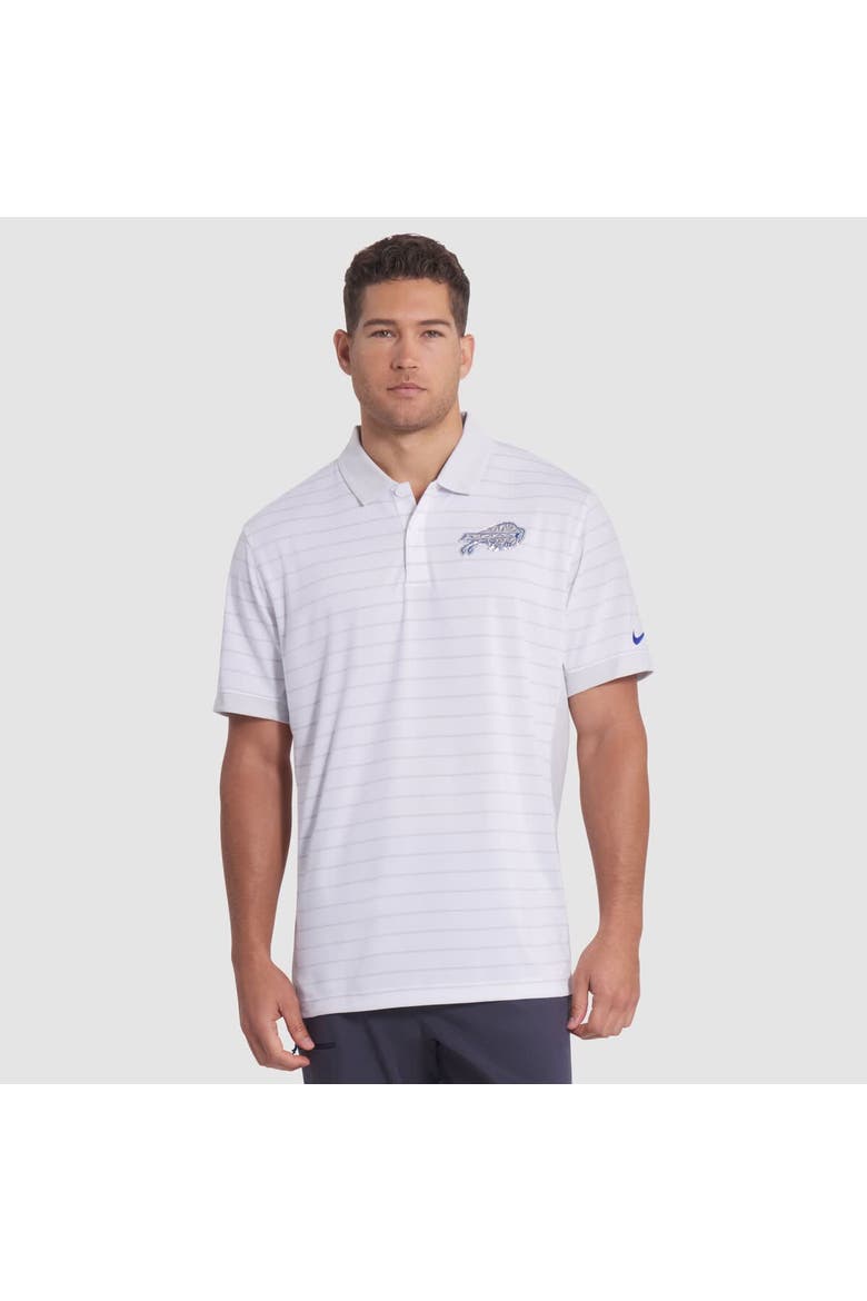 Men's Nike  White Buffalo Bills 2025 Rivalries Collection Sideline Victory Striped Dri-FIT Polo, Main, color, White