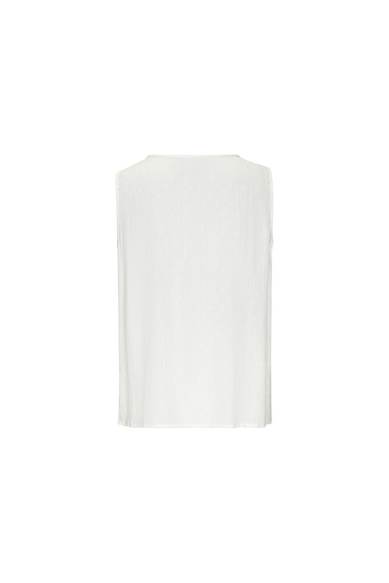 Lace Trim Sleeveless Blouse, Alternate, color, White