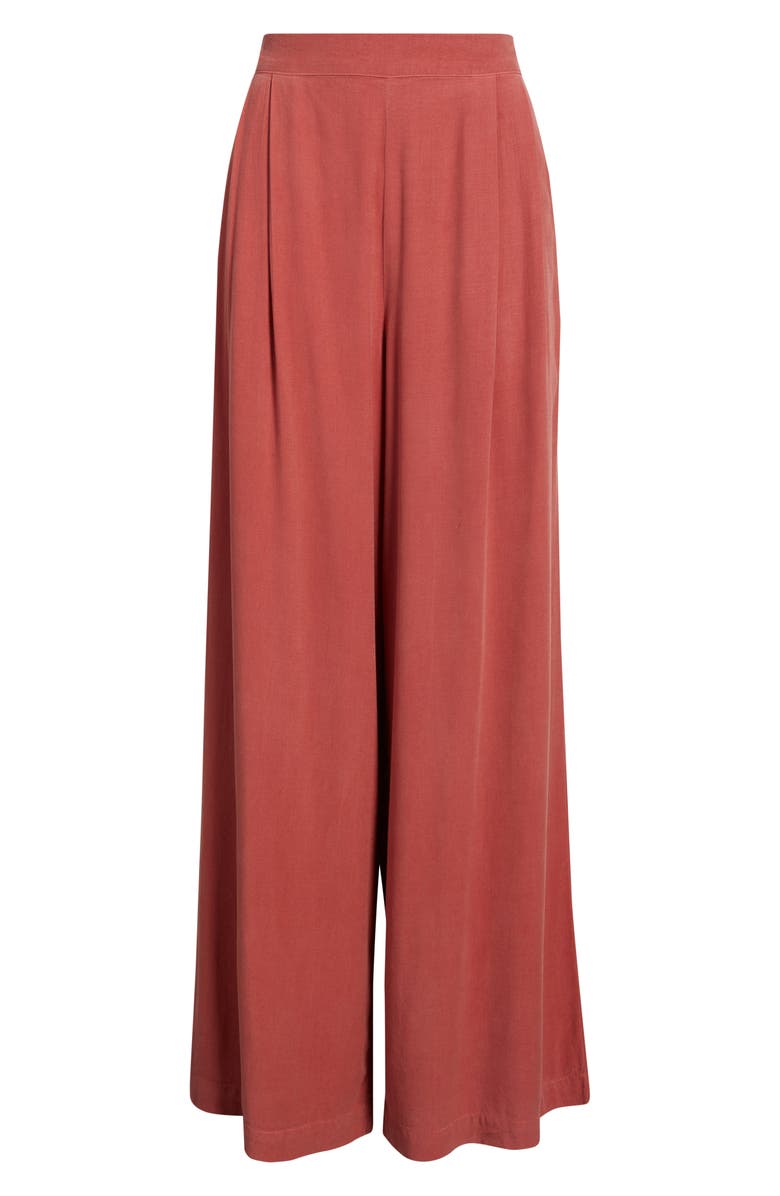 Cloth & Stone Pleated Wide Leg Palazzo Pants, Alternate, color, Sun Washed Clay