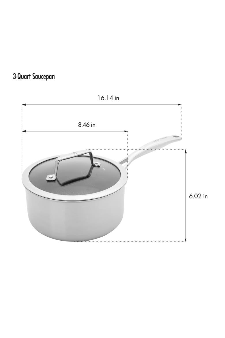Paradigm 10-Piece Ceramic Stainless Steel Cookware Set, Alternate, color, STAINLESS STEEL