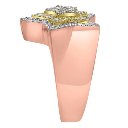 Luvmyjewelry Star Studded Bling 14k Rose Gold Two Tone Star Ring In 14k Rose Gold