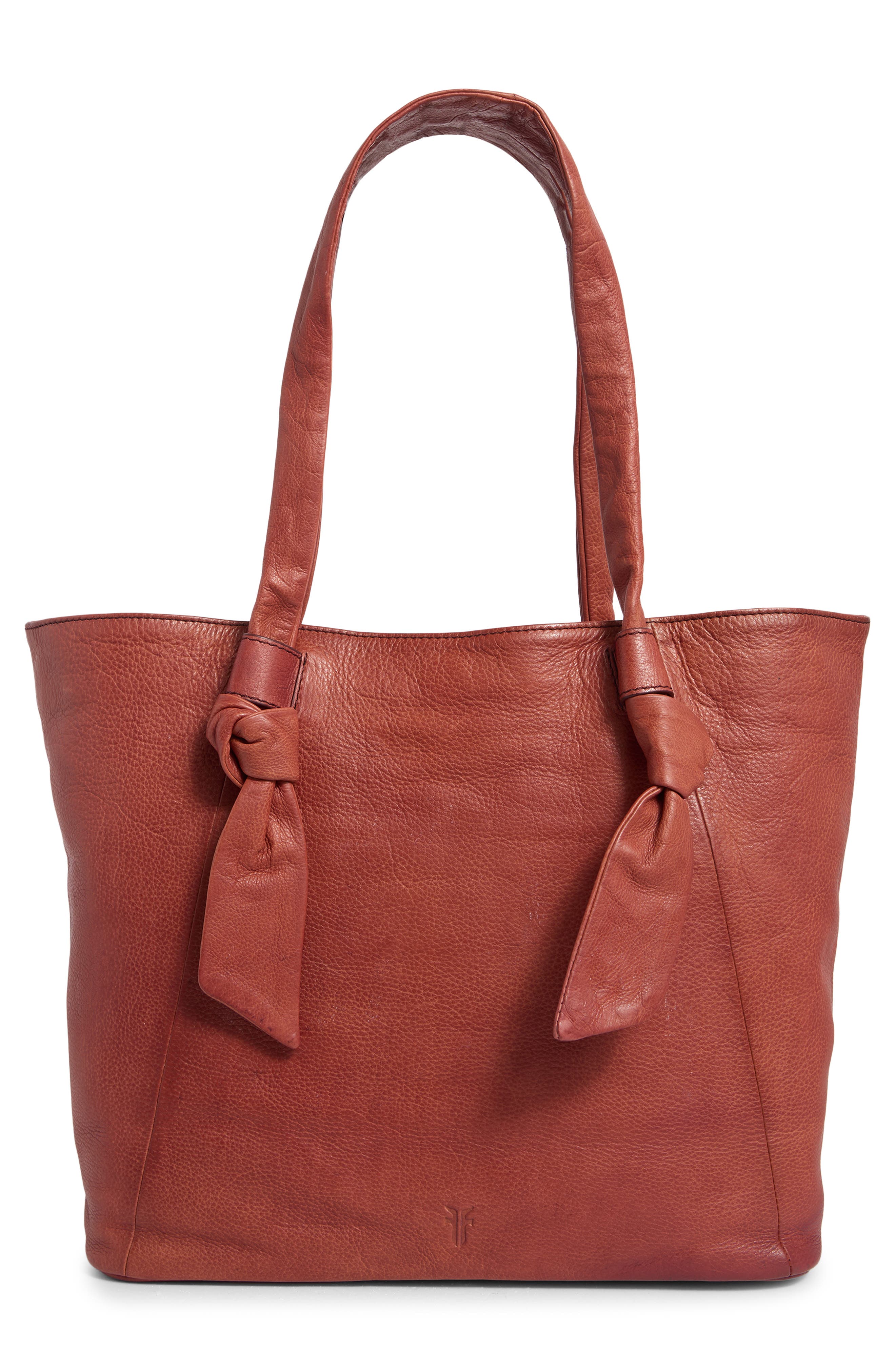 Frye Nora Knotted Strap Tote Bag, Alternate, color, Burgundy