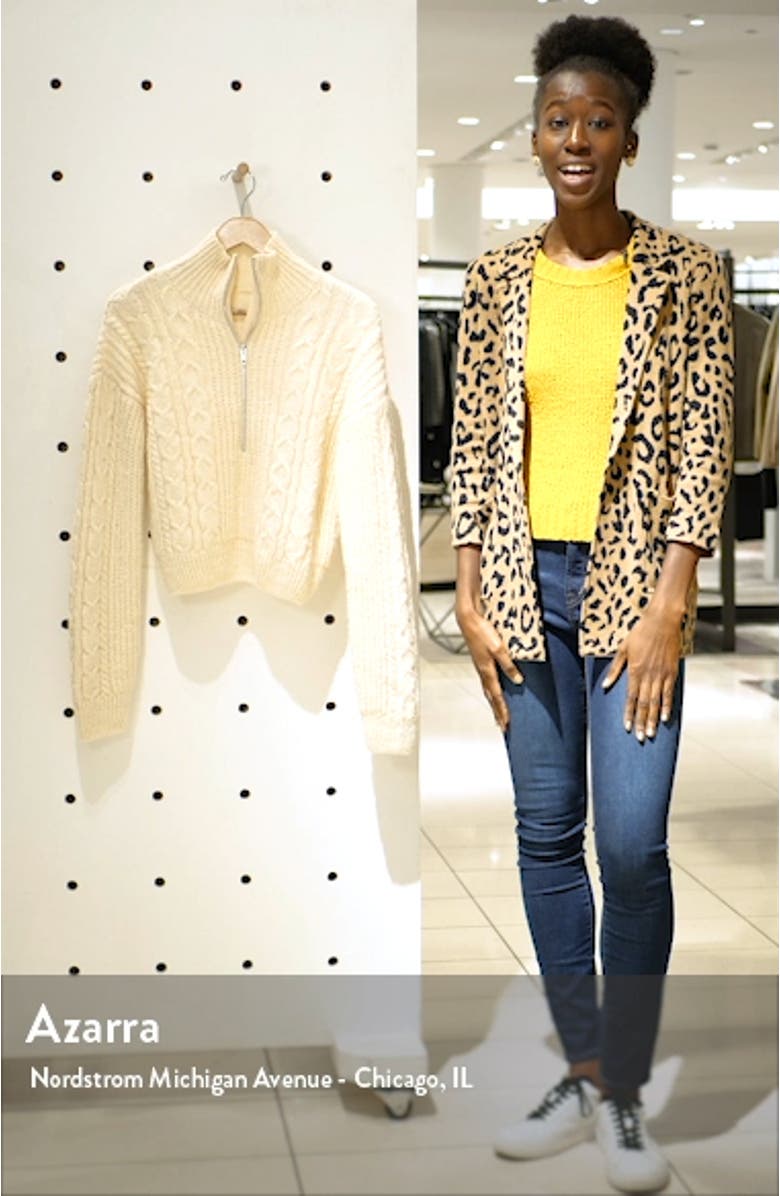 Half-Zip Cable Sweater, sales video thumbnail