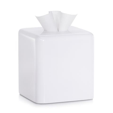 Domus White Gloss Tissue Cover