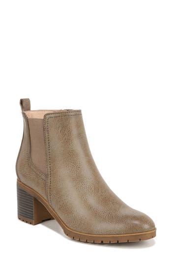 Lifestride Mesa Block Heel Bootie In Stone