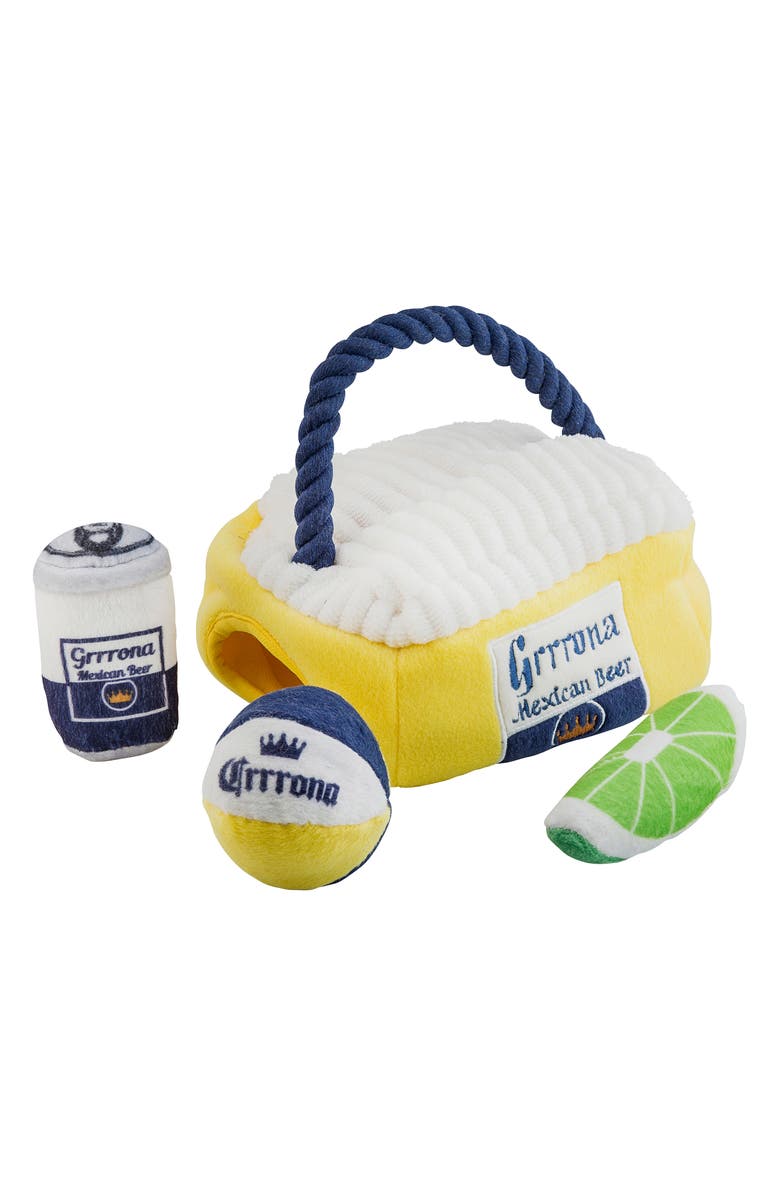 Haute Diggity Dog Grrrona Beach Cooler Dog Toy, Main, color,