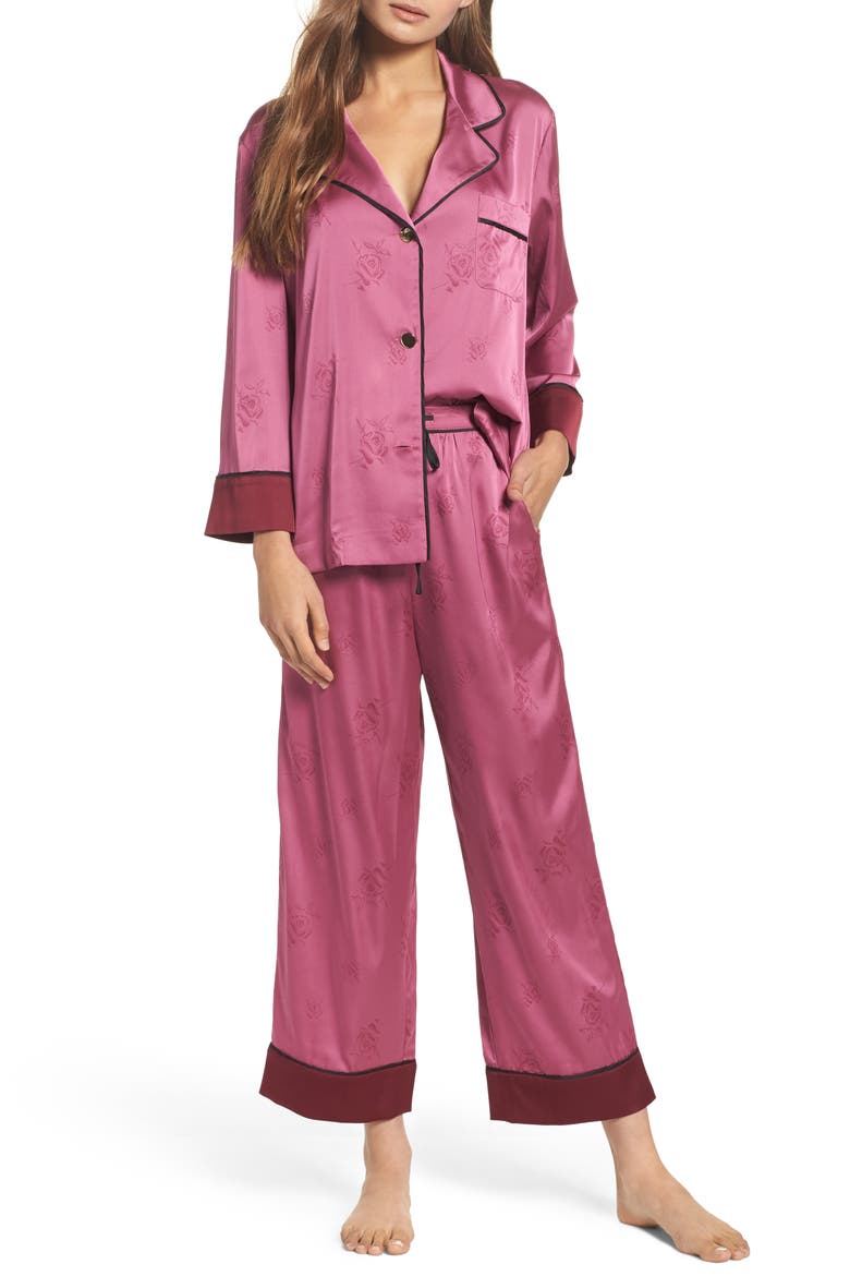 Crop Pajamas, Main, color, RASPBERRY