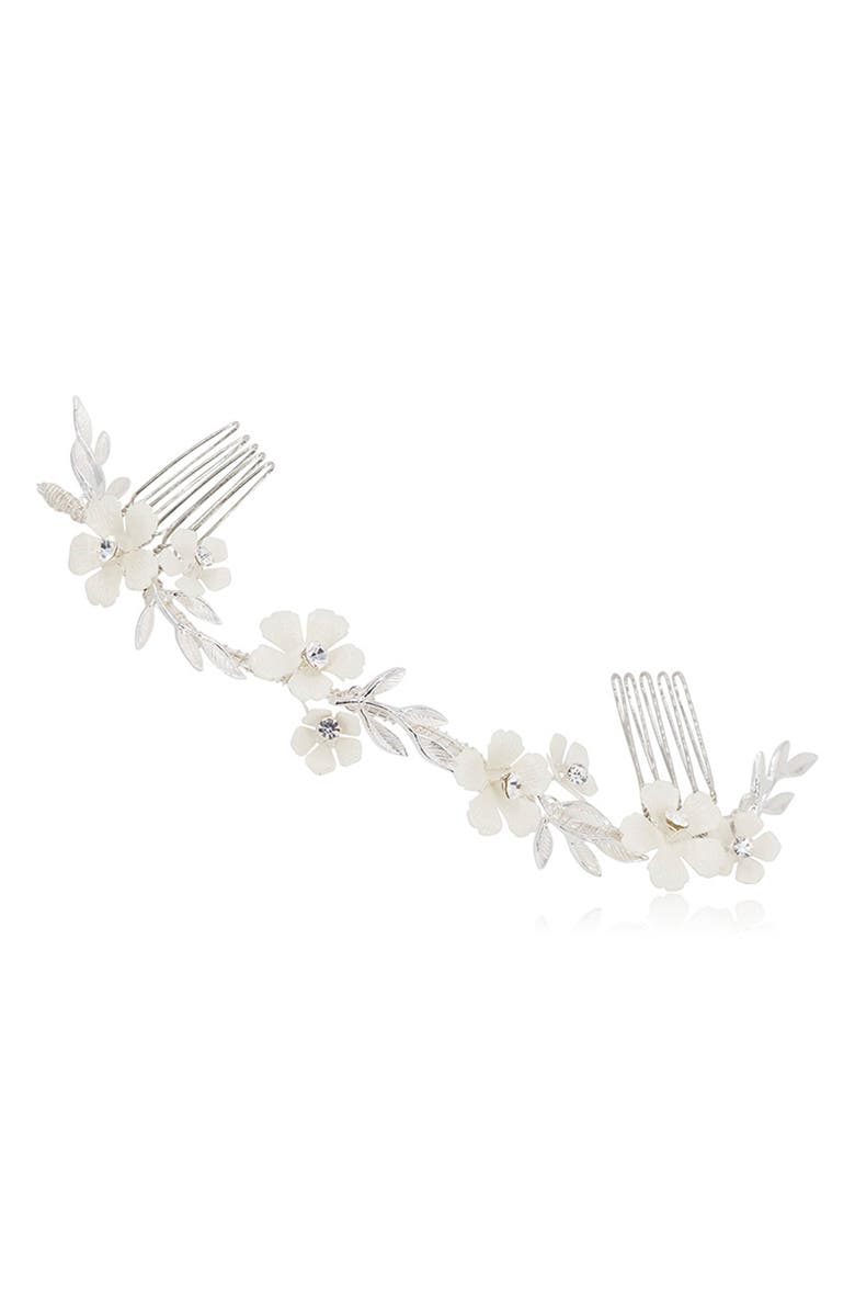Brides & Hairpins Thisbe Halo Comb, Main, color, Silver