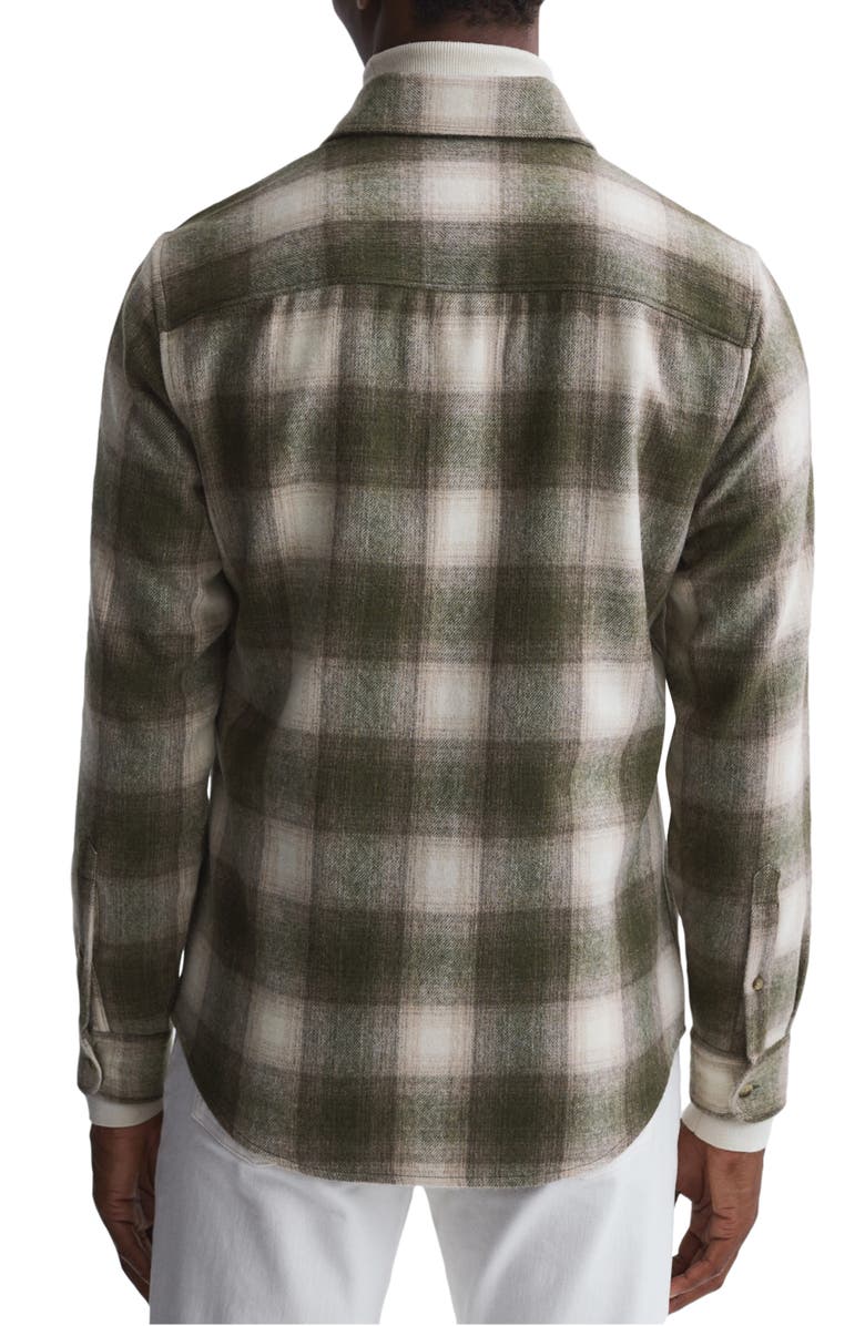 Reiss Novelli Plaid Wool Blend Button-Up Shirt, Alternate, color, 