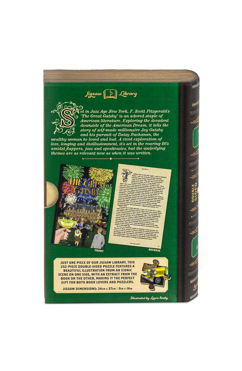 Professor Puzzle Jigsaw Library The Great Gatsby, 252 Piece Puzzle, Alternate, color, Multicolored