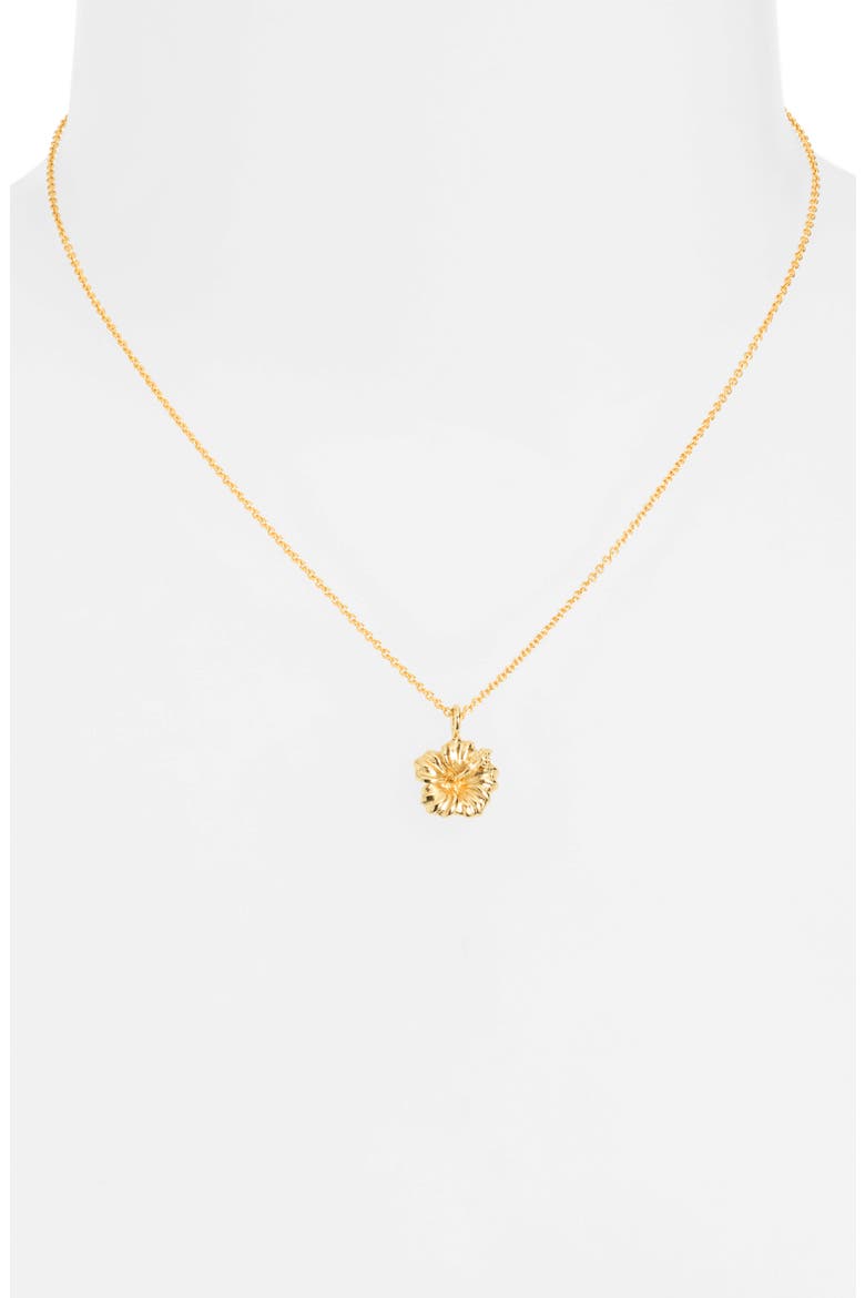 Alii Hibiscus Necklace, Alternate, color, GOLD