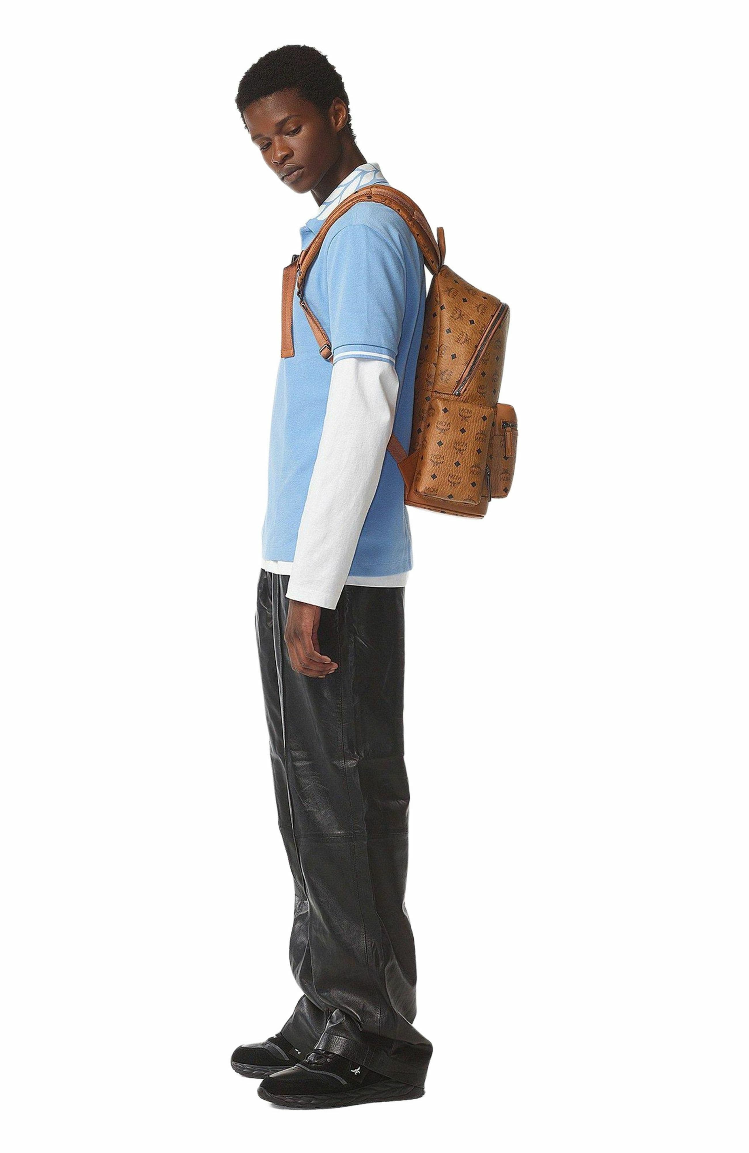 MCM Stark Backpack in Visetos, Alternate, color, 