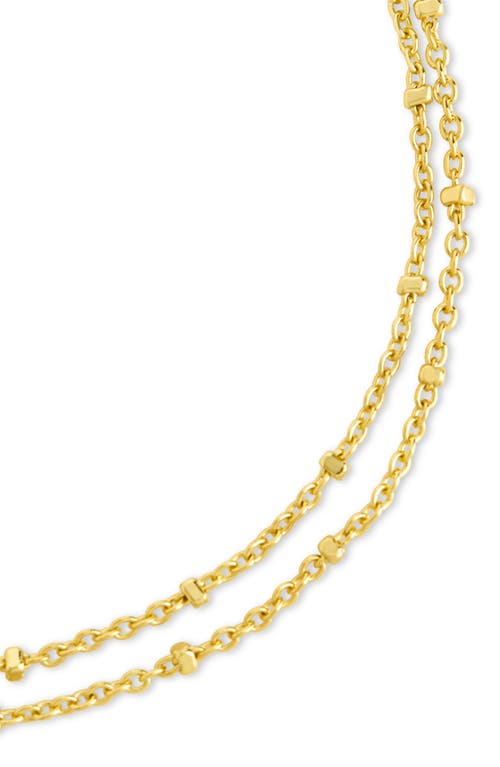 Sterling Forever Alison Layered Chain Anklet In Gold