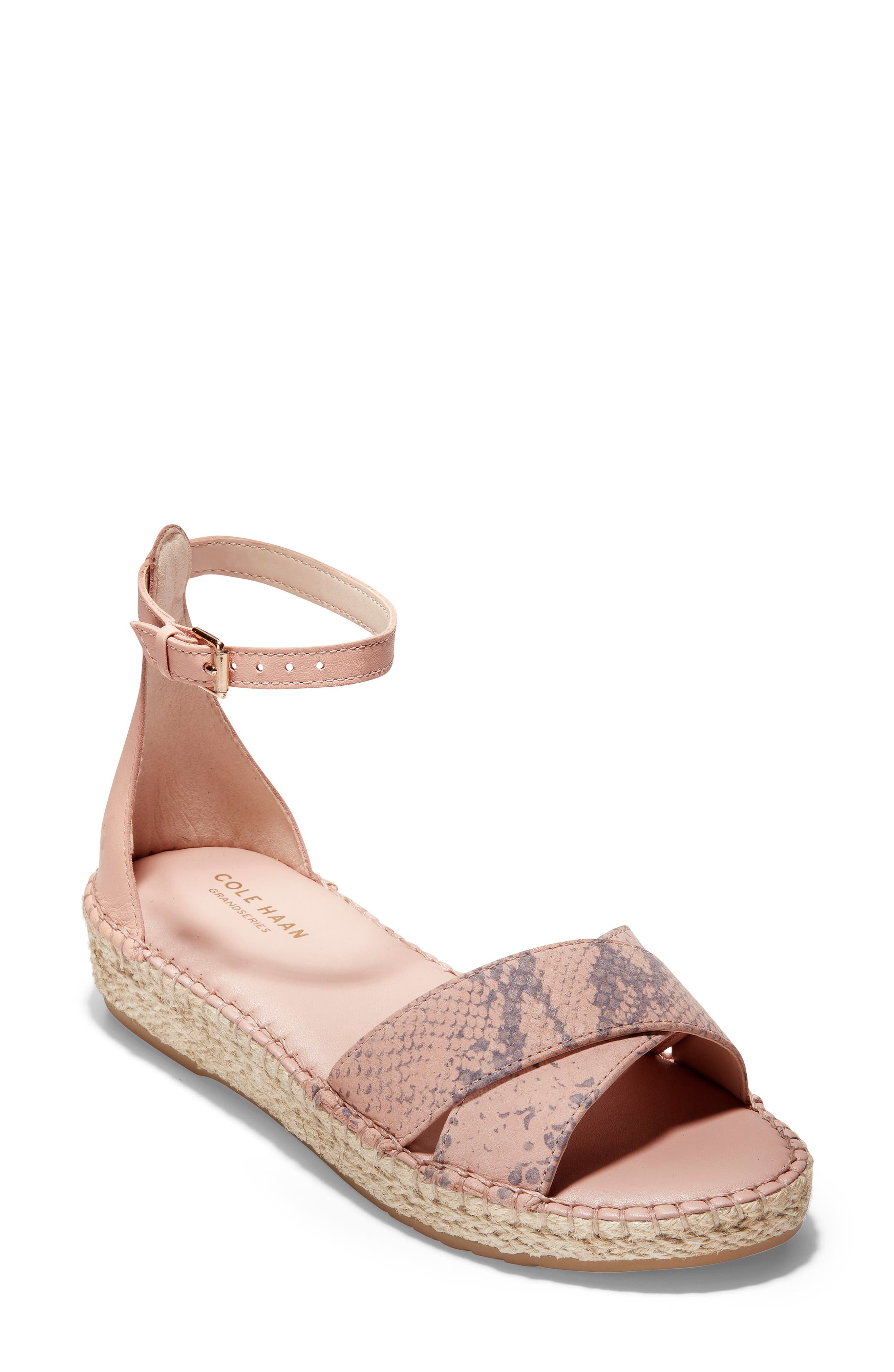 Cloudfeel Espadrille Sandal, Main, color, MAHOGANY ROSE LEATHER
