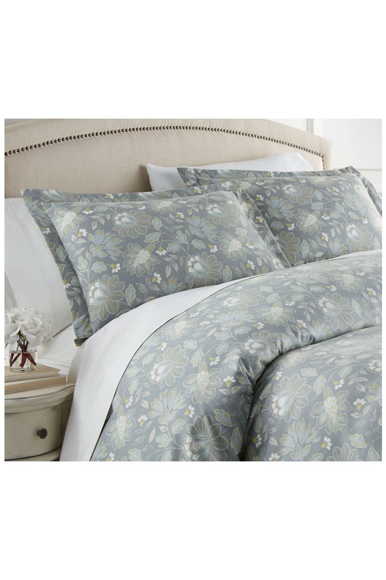 Luxury Premium Oversized Printed Comforter Set, Alternate, color, INFINITE BLOSSOM BLUE
