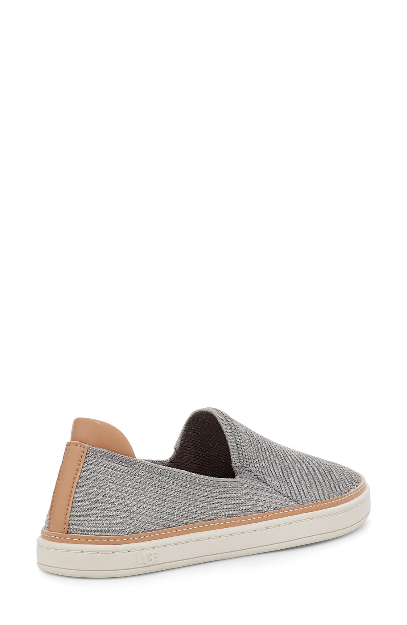 UGG Sammy Slip-On Sneaker, Alternate, color, SILVER RIB KNIT FABRIC