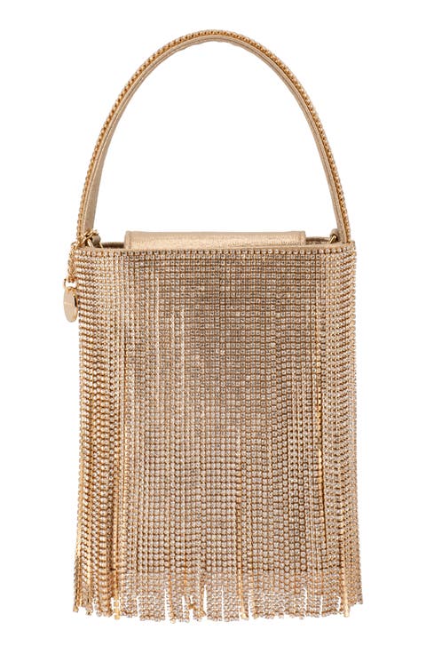 Billie Crystal Fringe Top Handle Bag