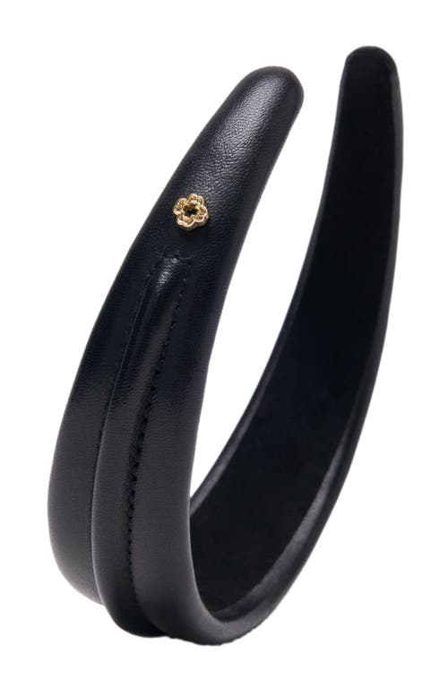 Maje Leather Headband In Black
