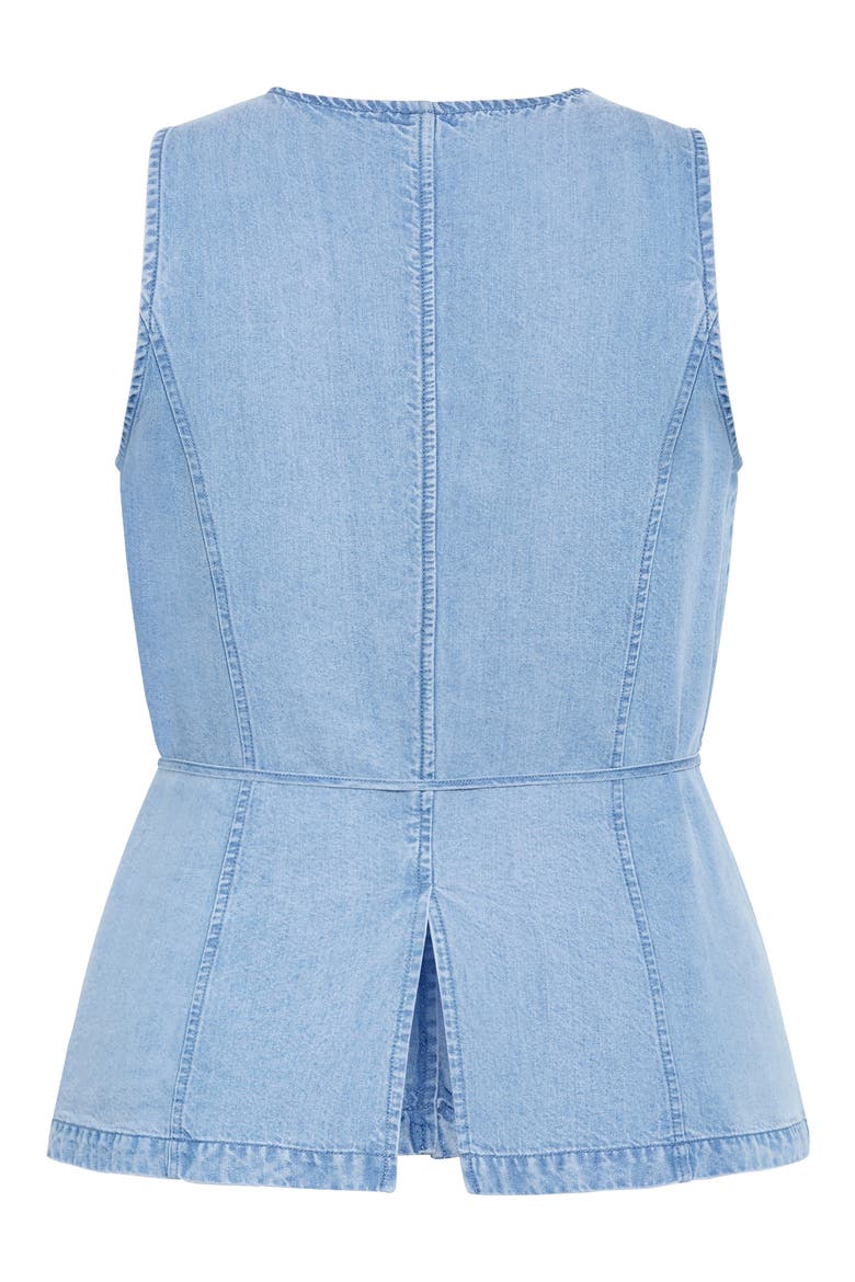 Evani Denim Vest, Alternate, color, LIGHT WASH