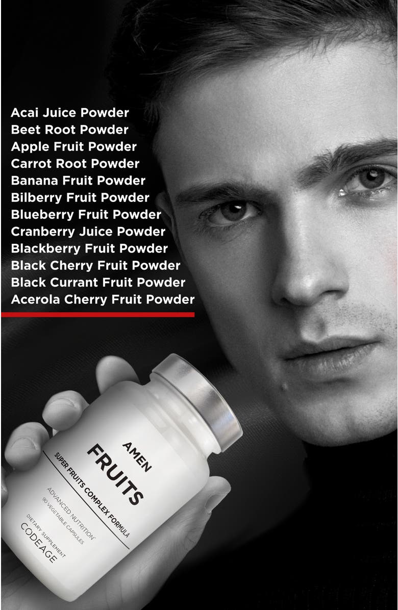 Codeage Amen Fruits Daily Vitamins Supplement, Alternate, color, White