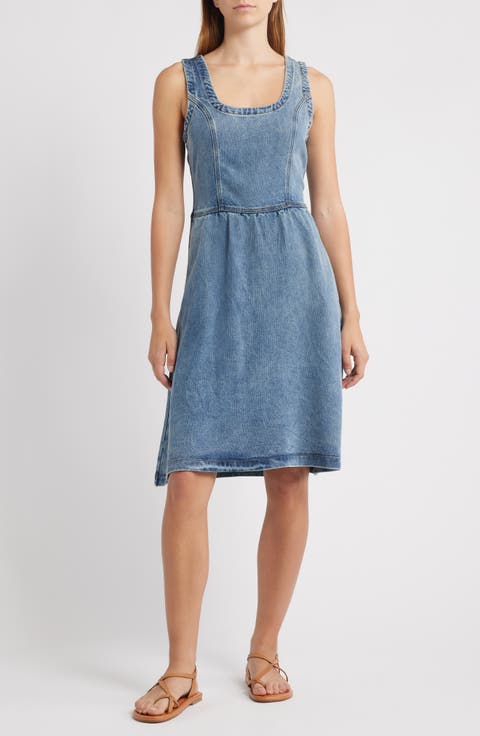 Monie Fit & Flare Denim Dress (Grace)