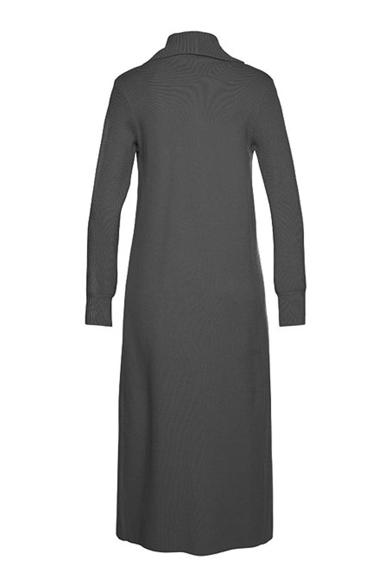 Women's Long Knit Cardigan, Alternate, color, Charcoal Grey