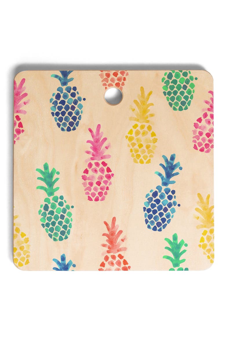 Dash and Ash Pineapple Cutting Board, Main, color, PINK