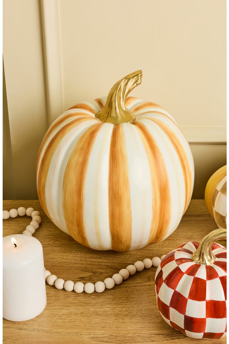 Amber Stripe Medium Pumpkin, Alternate, color, ORANGE