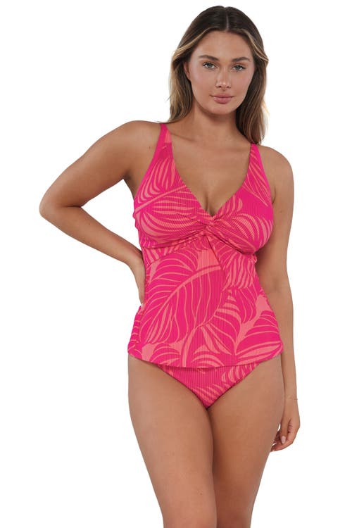 Sunsets Forever Tankini Swimsuit Top In Pink