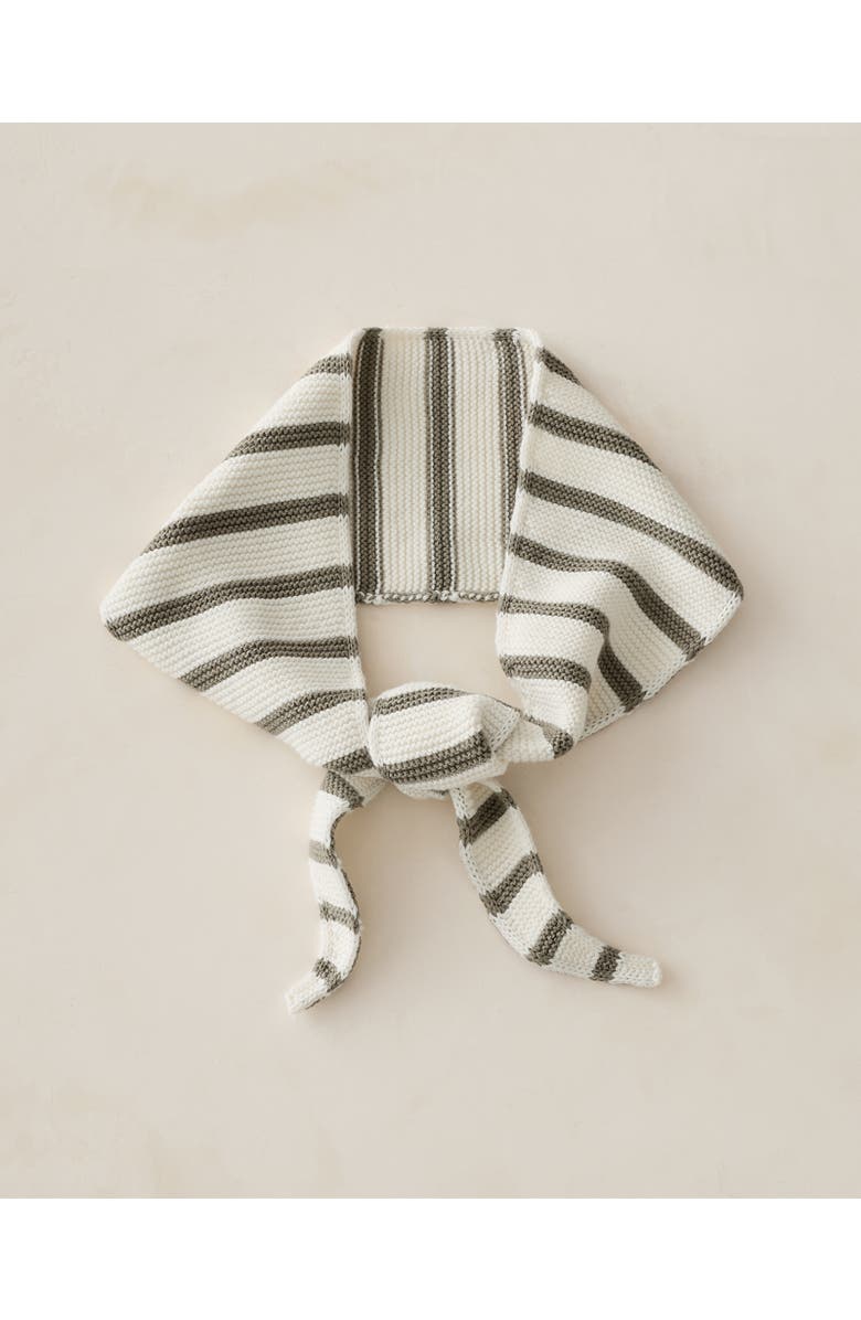 Haven Well Within Organic Cotton Stripe Slim Neckerchief, Main, color, Ivory/Vetiver