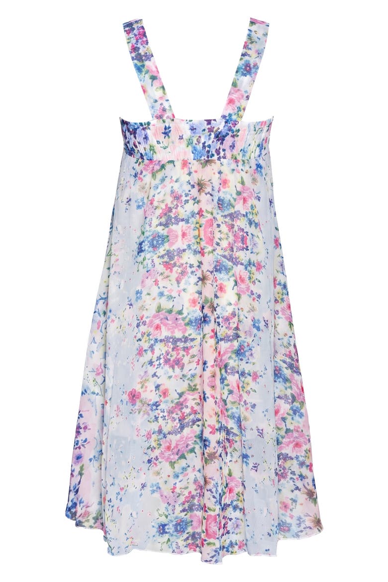 Kids' Lace Trim High-Low Dress, Alternate, color, WHITE MULTI