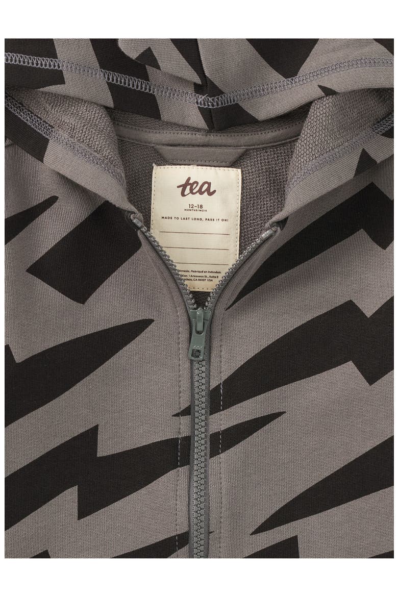 Spike Out Baby Hoodie, Alternate, color, Lightning Stripes