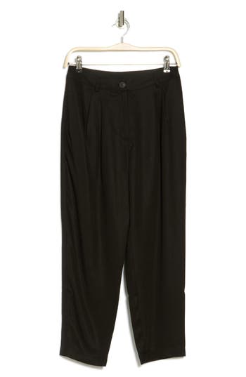 Daniel Rainn Barrel Leg Crop Pants In Black