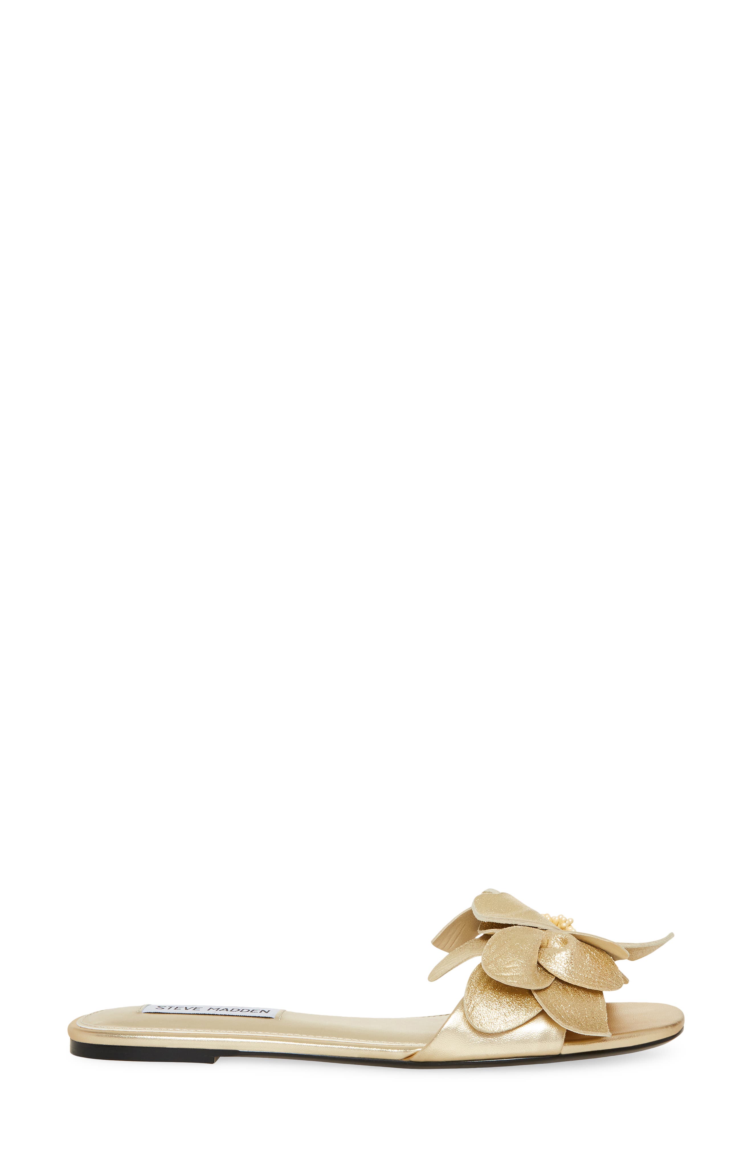 Melena Slide Sandal, Alternate, color, GOLD LEATH